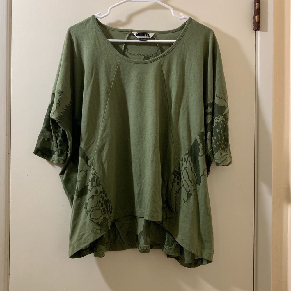 Nikita olive top from Karmaloop. 1/2 sleeve.